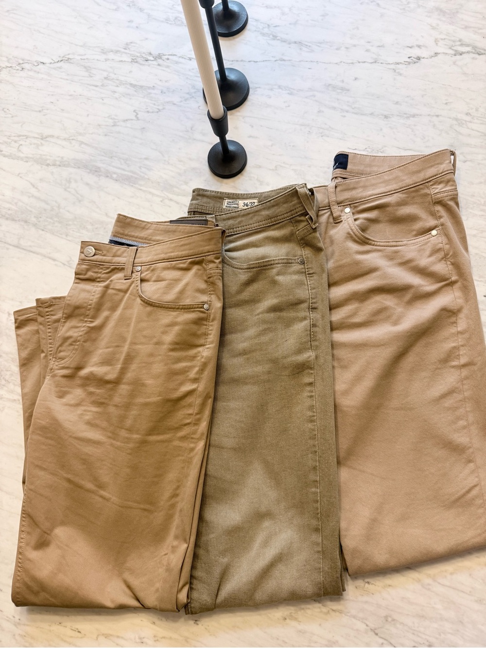 Cremieux Bundle 34 x 32 Men’s Pants 2 Colored Denim and 1 Khaki